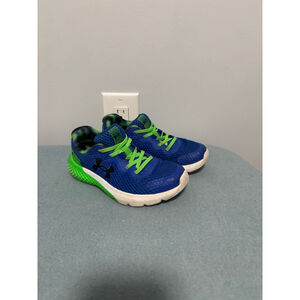 Boys Under Armour Running Shoes Size 12K Blue Green